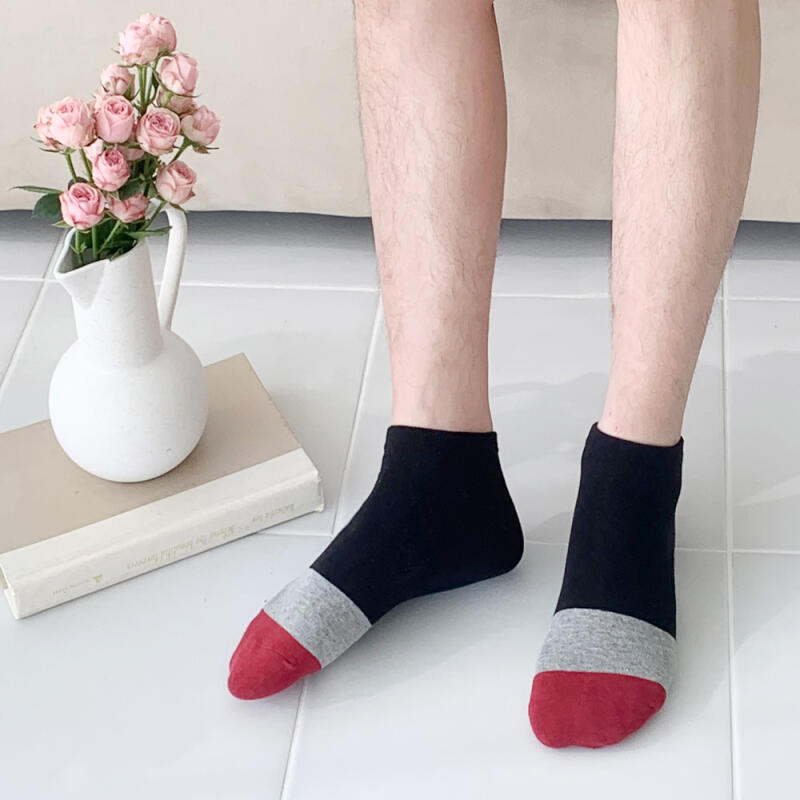 [Set of 10] Men s Two-Tone Sneaker Socks 10 pairs of white