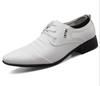New large size men's shoes summer leather shoes men's business shoes white shoes all-match wedding shoes M521