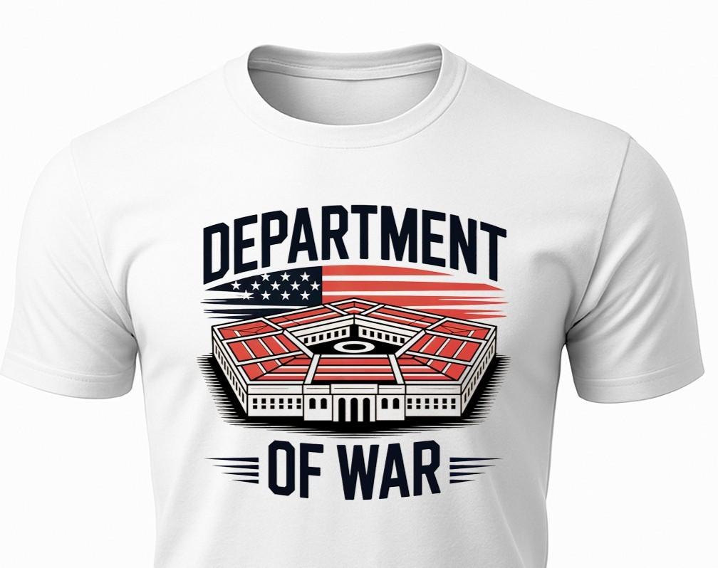 Department of War T-Shirt Mens Womens Tees Top Patriotic American Flag USA Pride Military Graphic Tee M