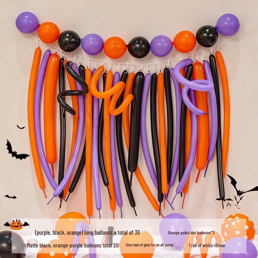 Orange & Black Halloween Party Balloons for Classroom & Bar Décor
