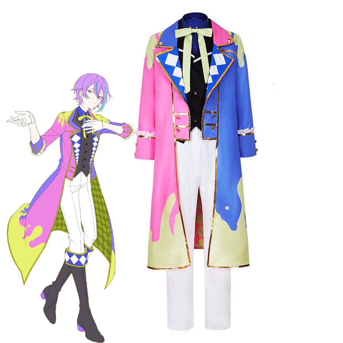 Halloween Men Project Sekai Kamishiro Rui Cosplay Costume Suit GAHC-015 Xs синий