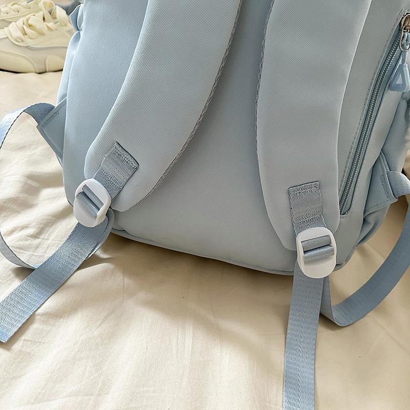 College Colorblock Schultasche Damen Reiserucksack Leichtgewichtiger Klassenrucksack