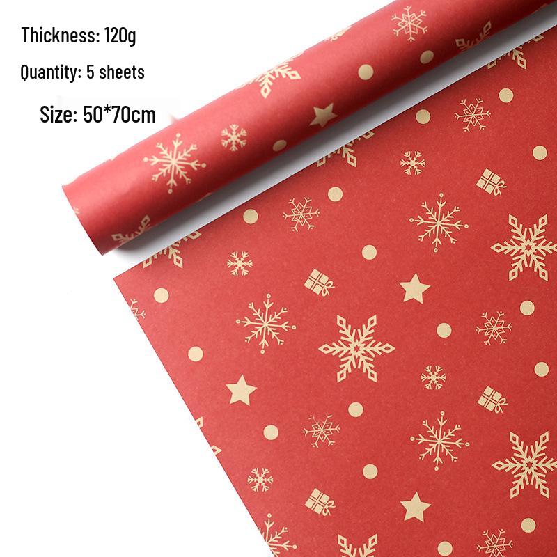Large Retro Style Kraft Wrapping Paper for Christmas, Birthdays, and Meetings