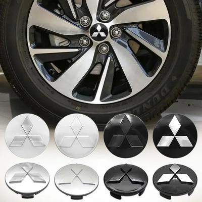 4 Piezas 60mm Tapas Centrales de Rueda de Coche Cubierta Para Ralliart Lancer 10 Asx Outlander Asx Pajero Sport L200 Accesorios de Coche UG2