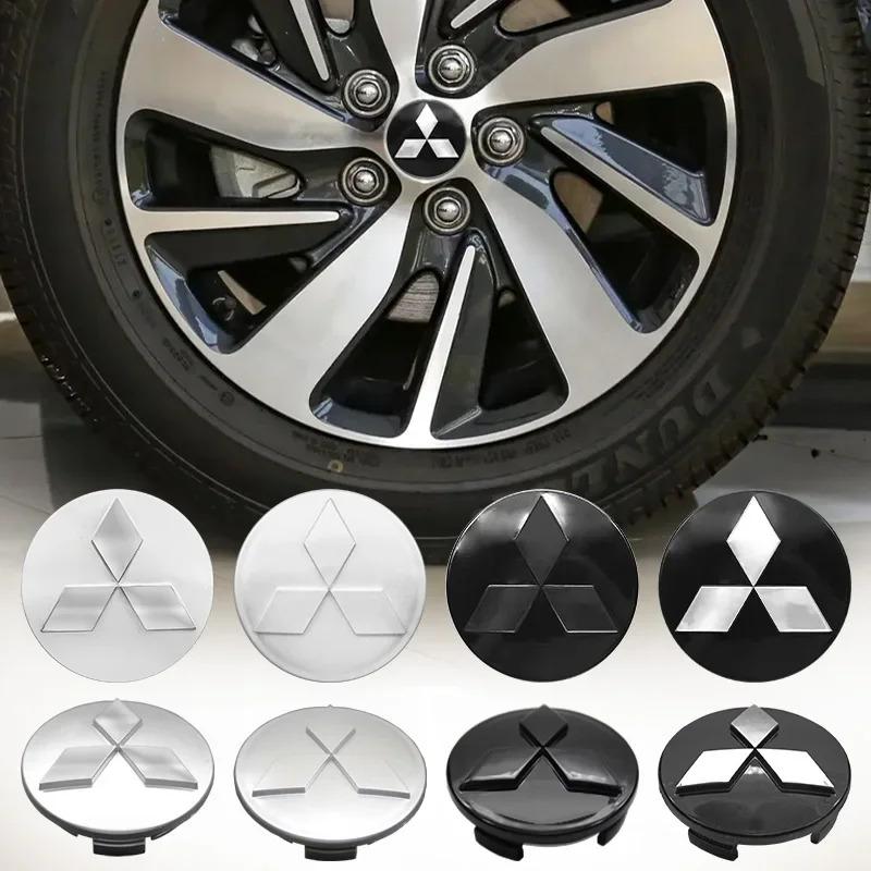 cybhty1 4Pcs 60mm Car Wheel Center Hub Caps Cover For Mitsubishi Ralliart Lancer 10 Asx Outlander Asx Pajero Sport L200 Auto Accessories