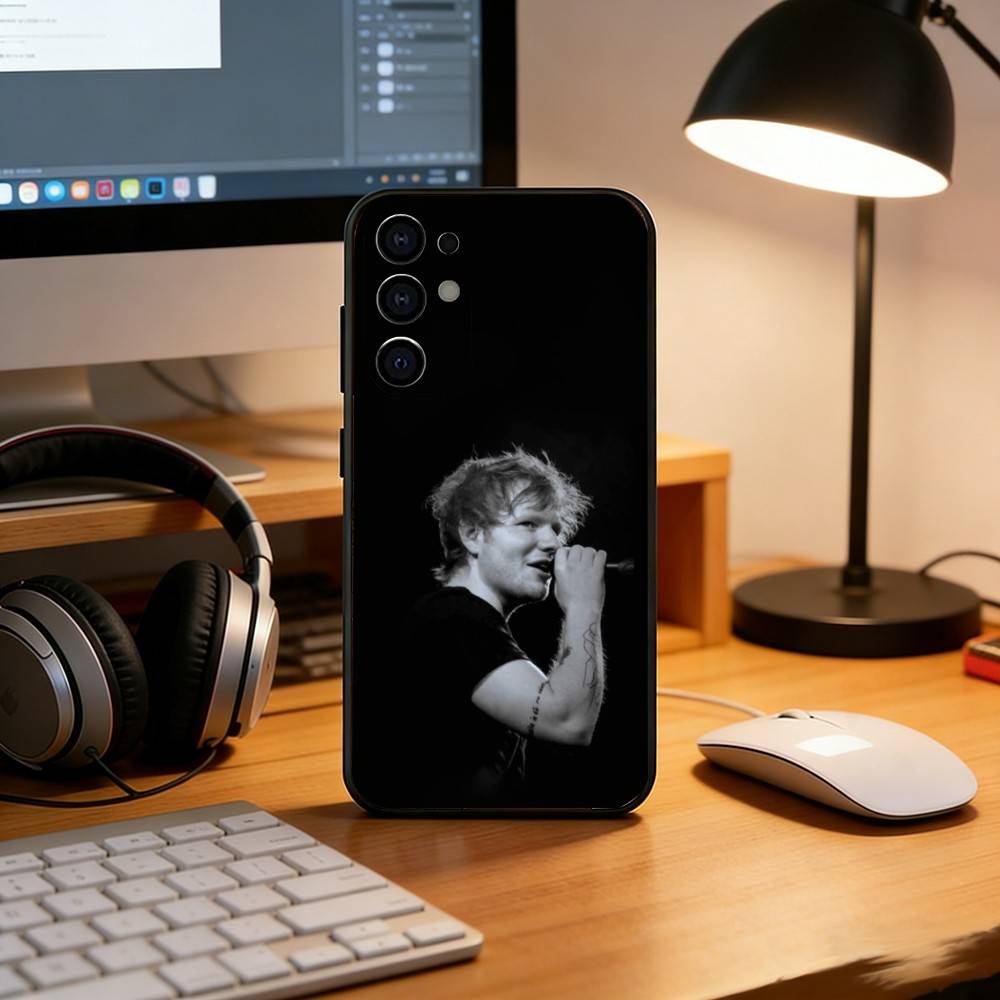 Sänger E-Ed Sheeran Handyhülle Für Samsung S25,S24,S21,S22,S23,S30,Ultra,S20,Plus,Fe,Lite,Note,10,Schwarze Hülle