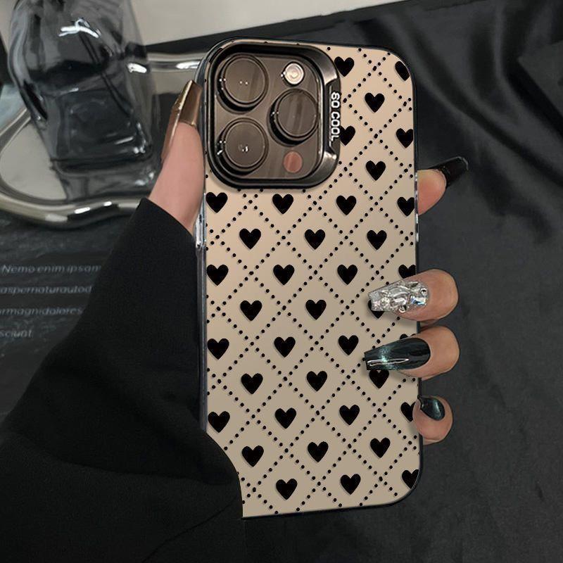 

Colorful Laser Heart Phone Case for iPhone 12 Pro Max, 14 Plus, 16, and 17 iPhone 12 Pro Max