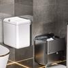 Trash Can Household Suction Cup Punch-free Trash Can with Lid Toilet Bathroom Living Room Kitchen Waste Storage Bin