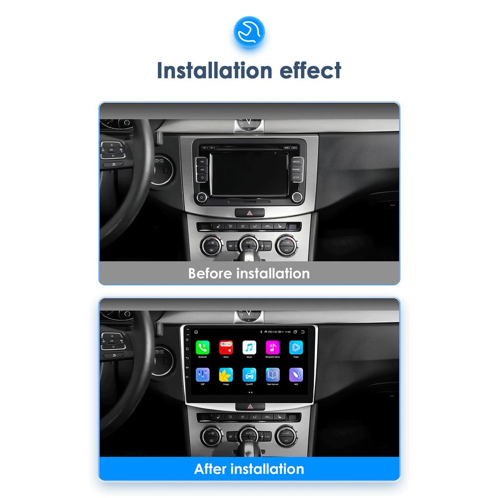 OSSURET Android 13 Autoradio VW Passat B7 CC 2010-2015 Multimedia-Videoplayer Navigation GPS Carplay QLED Touchscreen Auto Stereo Intelligenter Bildschirm