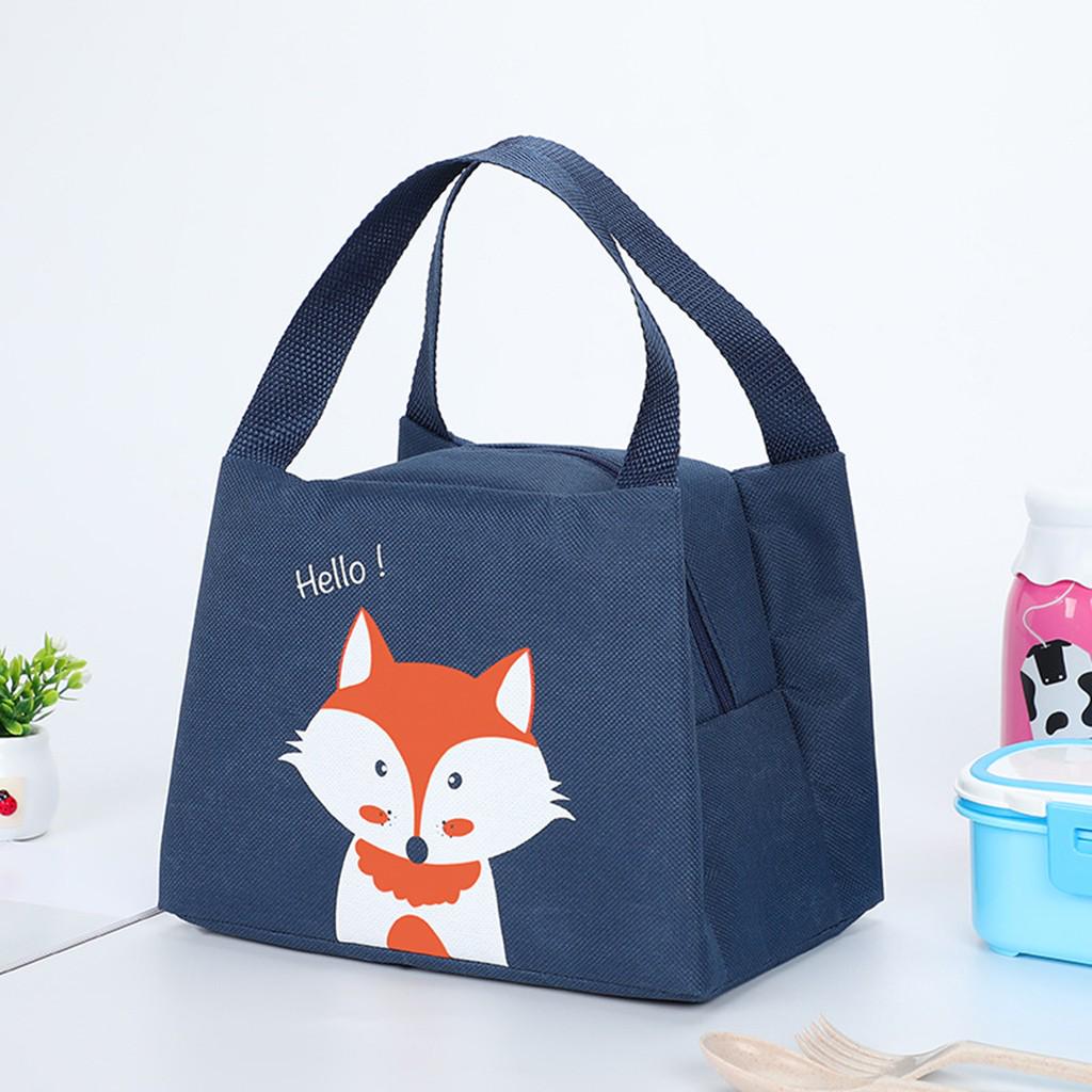 Insulated Picnic Cartoon Carry Case Thermal Portable Cold Lunch Bag Bento Bag