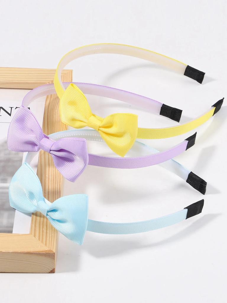 6 st Nya Enfärgade Hårband Band Handgjorda Hårrosetter Hårband för Flickor Söta Barn Barn Baby Håraccessoarer Gåvor