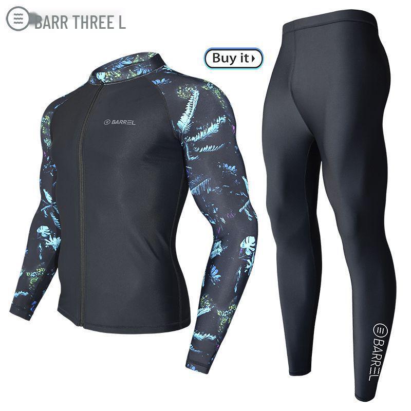 Men's Full Body Long Sleeve Quick-Dry Sun Protection Surfing & Diving Swimsuit
