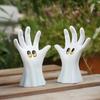 1 Pair Hand Ghost Statues Gothic Hands Resin Ornaments Home Desktop Spooky Hand Figurines for Halloween Horror Theme Decoration