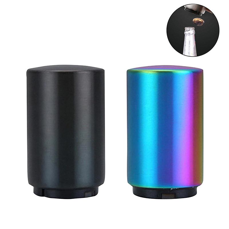 Magnetic Bottle Opener Beer Cap Shooter Automatic Stainless Steel Magnet Wine Press Open Bartender Tool for Kitchen Home Bar