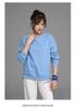Women's 280g Thin Style Round Neck Pullover Sweatshirt - Solid Color, In Stock