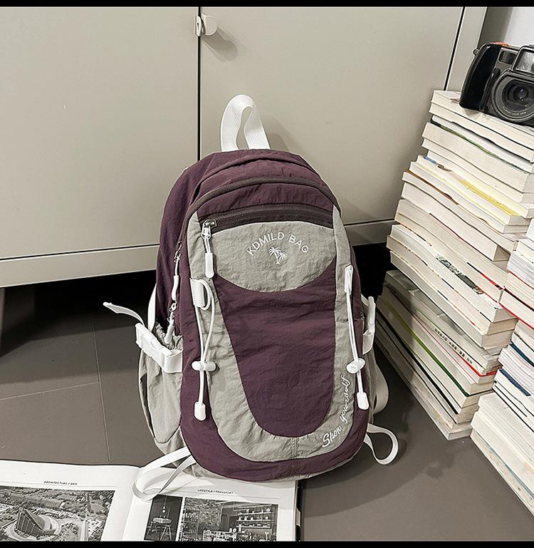 Schoolbag New Mori Ins High Value Fresh and Sweet Contrasting Color Splicing Backpack Couple Light Travel Mountaineering Backpack