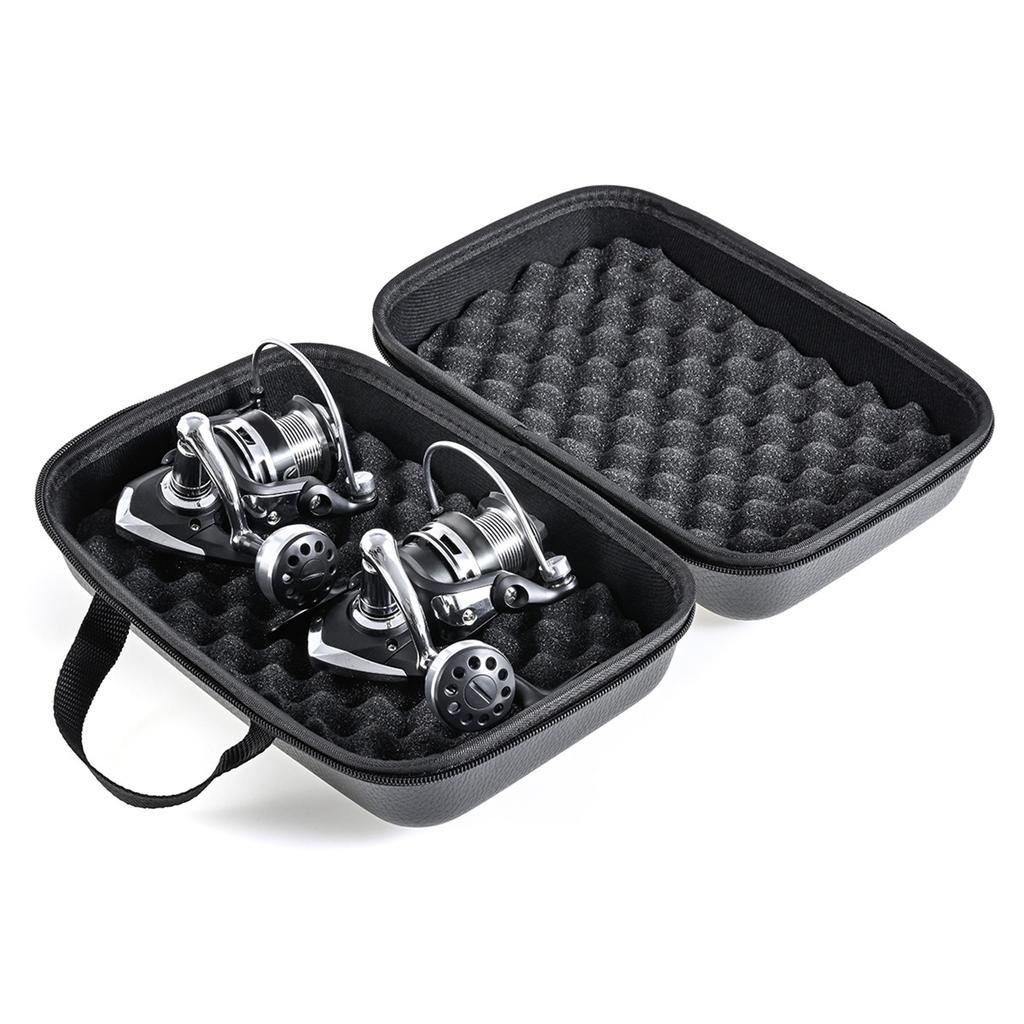 PU Leather Fishing Reel Bag Spinning Reel Case Cover Shockproof Waterproof Fishing Tackle Storage Case Enduring