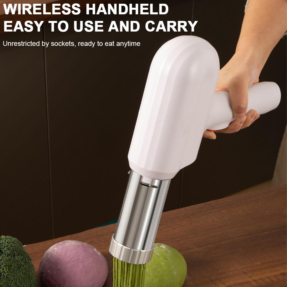 Cordless Pasta Machine Detachable Handheld Electric Pasta Maker with Moulds and Scraper Portable Noodle Maker for Kitchen Pasta