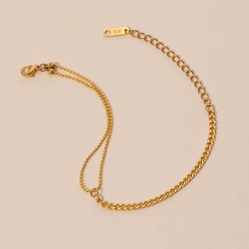 

316L Stainless Steel Geometry Bracelet Foxanry Minimalist Creative Fashion Non-fading Party Jewelry Gifts EL0060 золотий