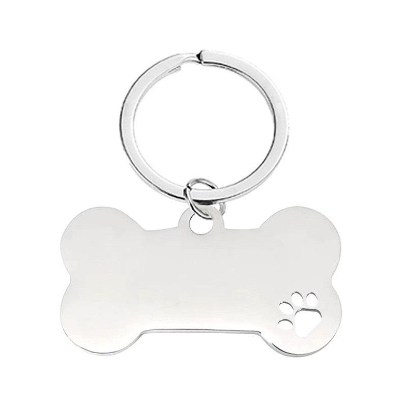 Personalized Customized Cute Pet Name Tag Stainless Steel Pet Cat And Dog Name Card Pet Collar Pendant Name Tag