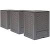 Garden Composter - vidaXL - Pack of 3 - 300L - UV Resistant - Split Lid