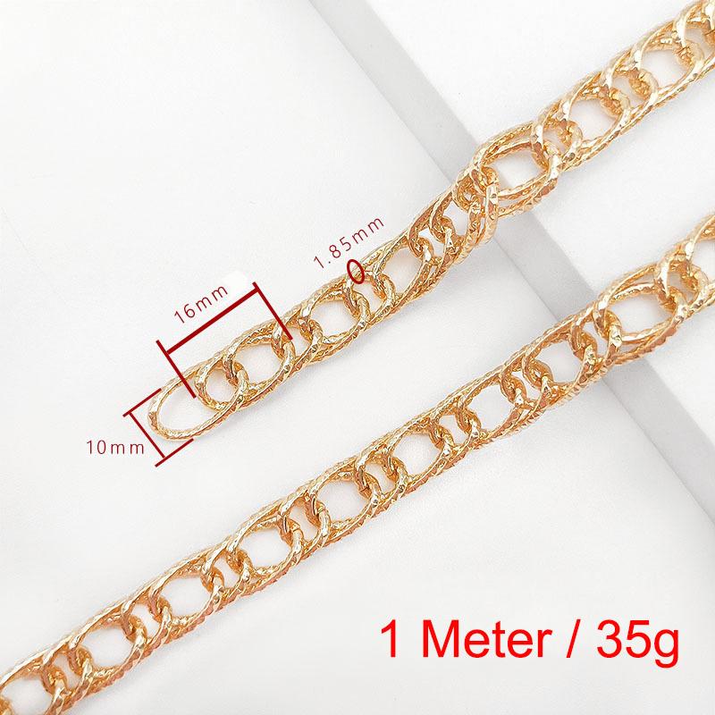 1 Meter Aluminum O-Shaped Twist Double Chain for DIY Necklace Bracelet Jewelry Making Clothing Bag Component Accessory Supplies