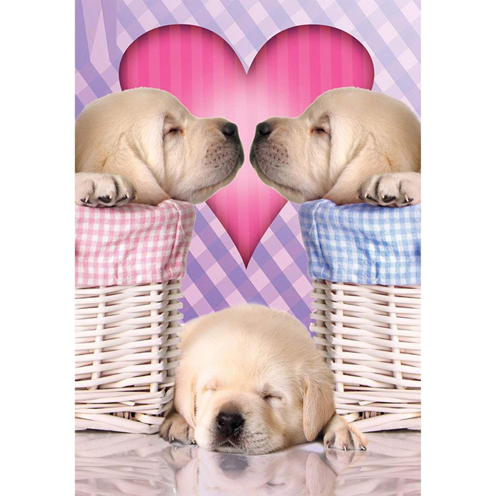 Full 5D Diy Diamond Painting Puppy Love Diamond Embroidery Full Lay Cross Stitch Home Decor Handmade Gift