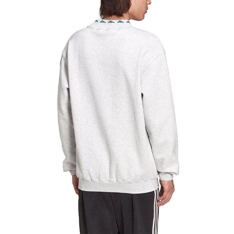 Adidas Originals Eqt Logo Embroidered Sweatshirt Men Sweatshirt Grey HG8094