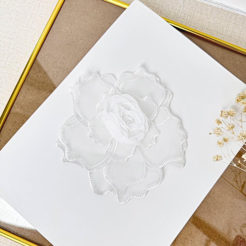 Eugen Yarn Multi-Layer Butterfly Bead Flower, Clothing Lace Accessories Decorative Flower