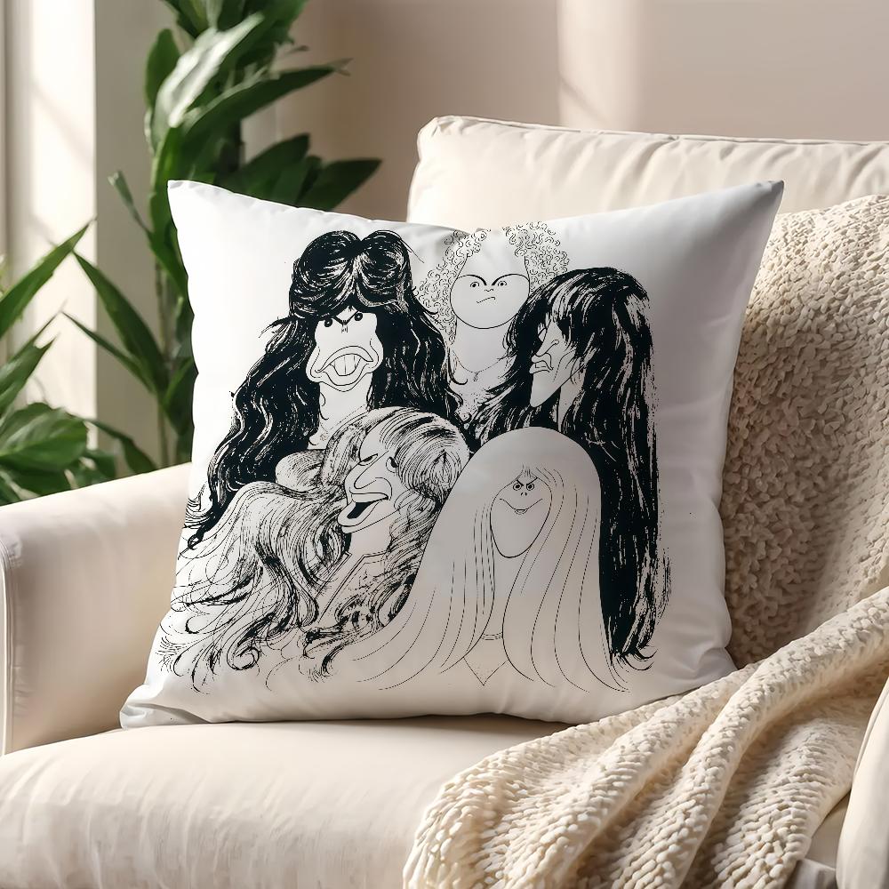 Rock Band A-Aerosmith aerosmith cushion cover For Pillow Printing Sofa Decoration Home Car Room Coffee Office Nordic Simplicity