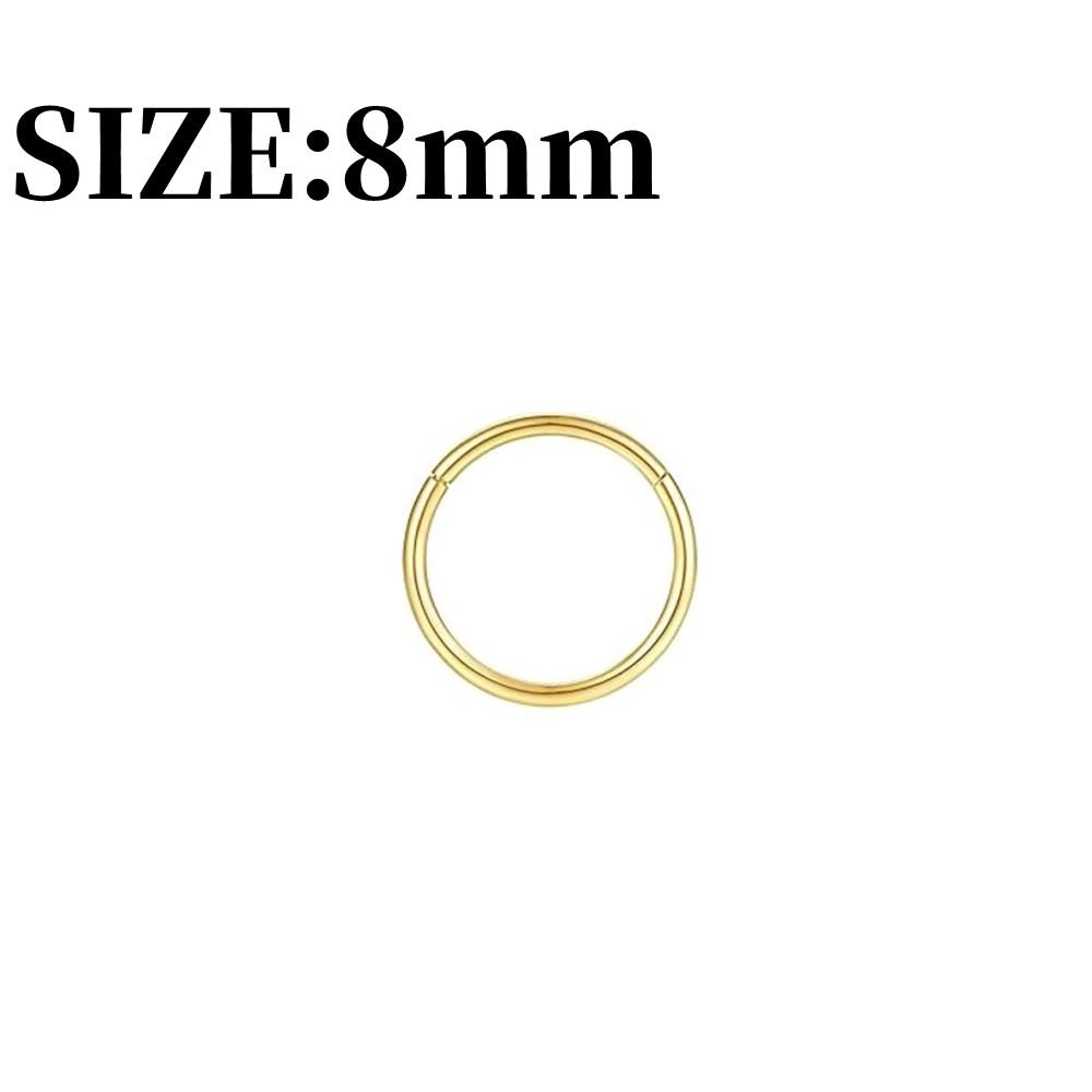 316L Surgical Stainless Steel Nose Hoops Hinged Clicker Septum Rings for Nose Cartilage Body Piercing Jewelry