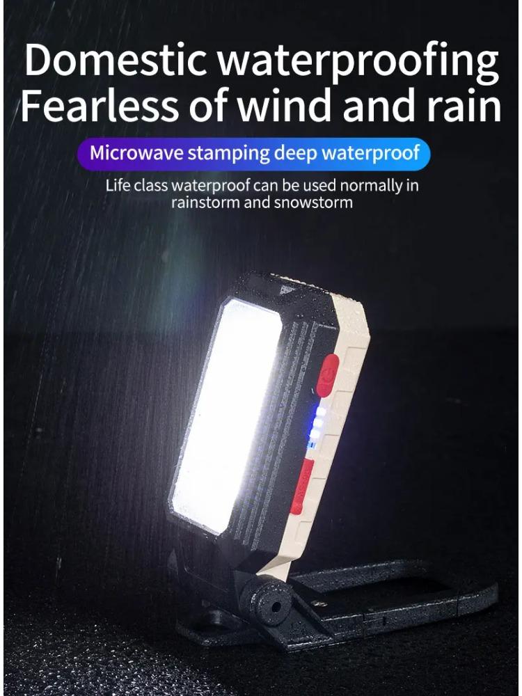 COB Magnetic Work Light Adjustable Folding Strong LED Searchlight Flashlight Waterproof Emergency Camping Tent Lantern With Hook