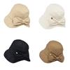 Fashion Ladies Bowknot Fisherman Hat With Breathable Polyester For Spring And Autumn