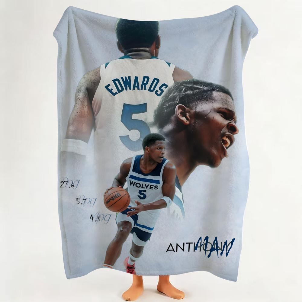 

Athlete AAnthony EEdwards Throw Flannel Throw Blanket Suitable for Sofa Living Room Bedroom 75cmx90cm