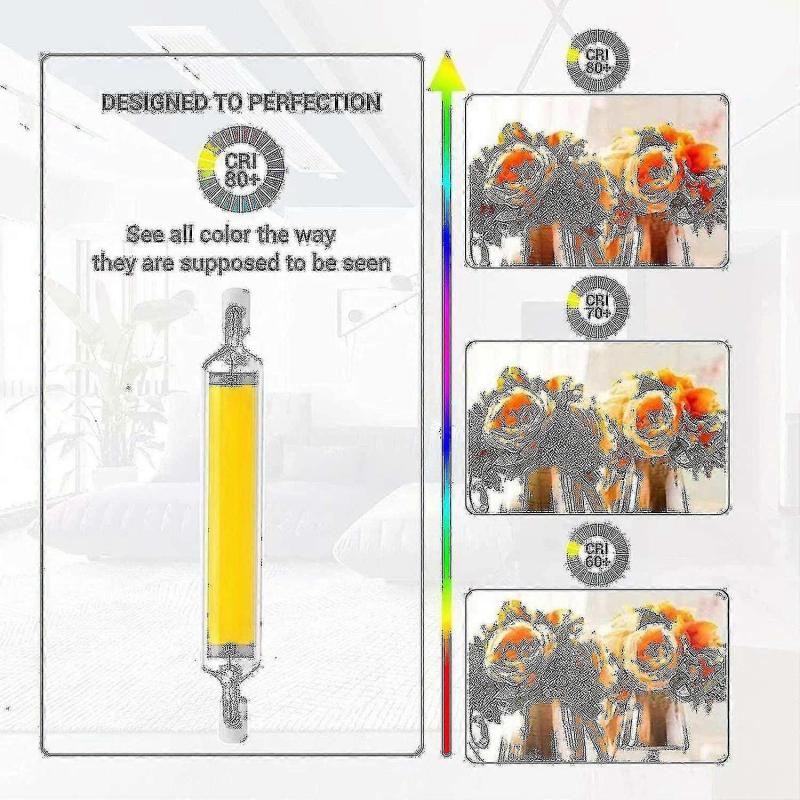 R7s 118mm 40W LED-Birne Kaltweiß 6000K, 3000lm, J118 400W Halogenlampen-Äquivalent, Dimmbar, 360 Grad