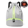 Waterproof No. 7 Basketball Bag with Shoe Compartment, Wet/Dry Separation, Drawstring Backpack for Students, Foldable Storage, Swim Bag