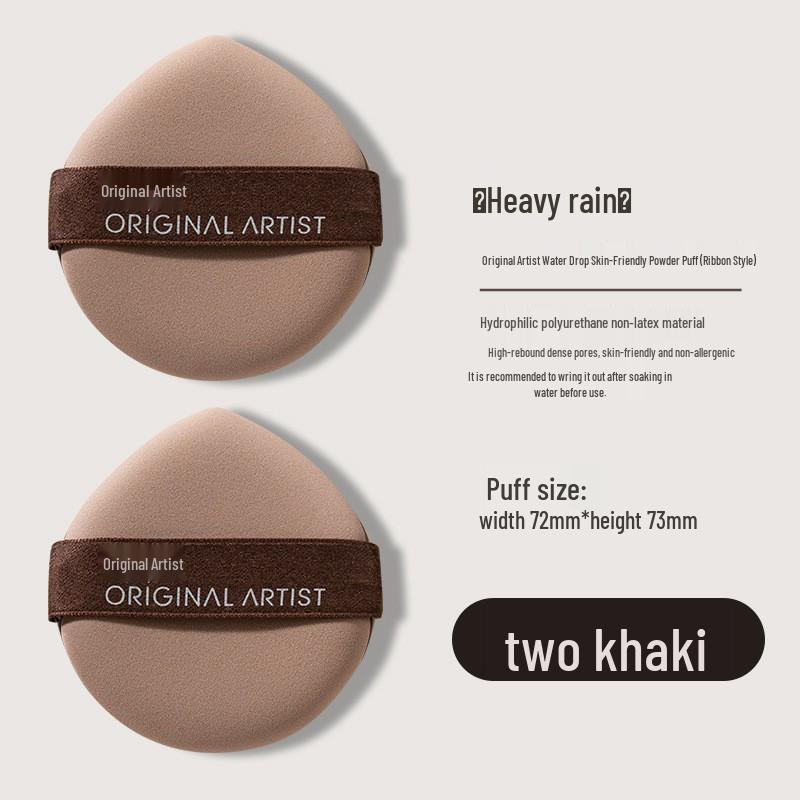 Original Artist Dual-Use Powder Puff: Expands When Wet, Non-Absorbent, Even Application for Concealer