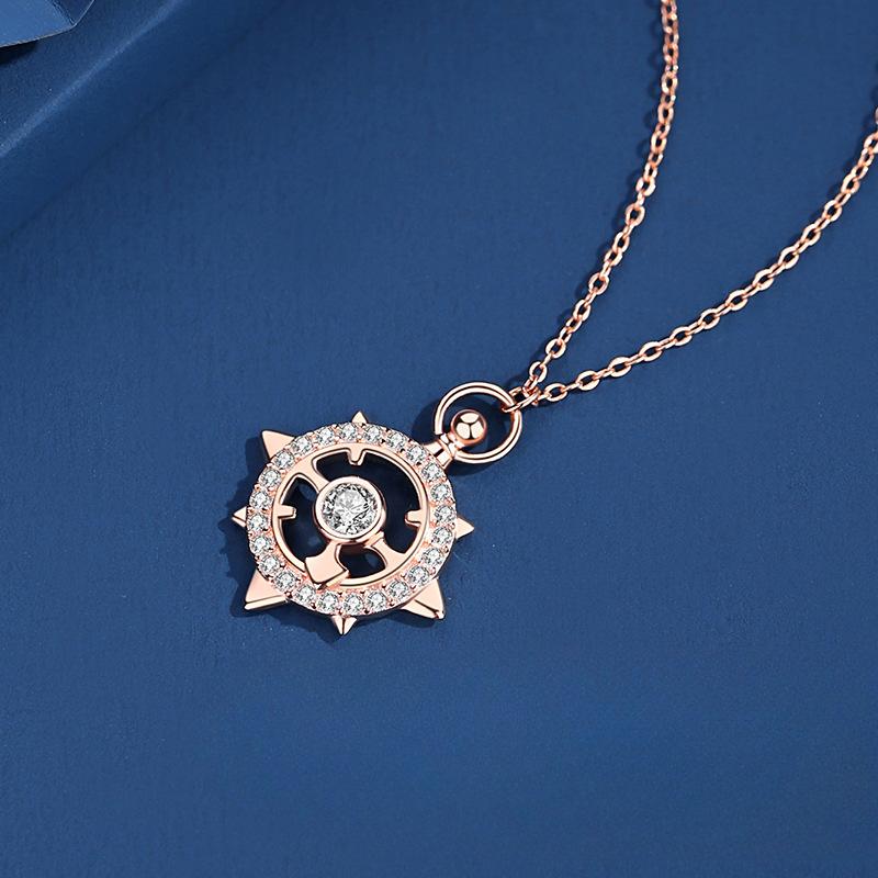 

Оригинал 05:30 парных ожерелий из серебра 925 пробы в корейском стиле, модный дизайн в стиле меньшинств, кулон в стиле Ins