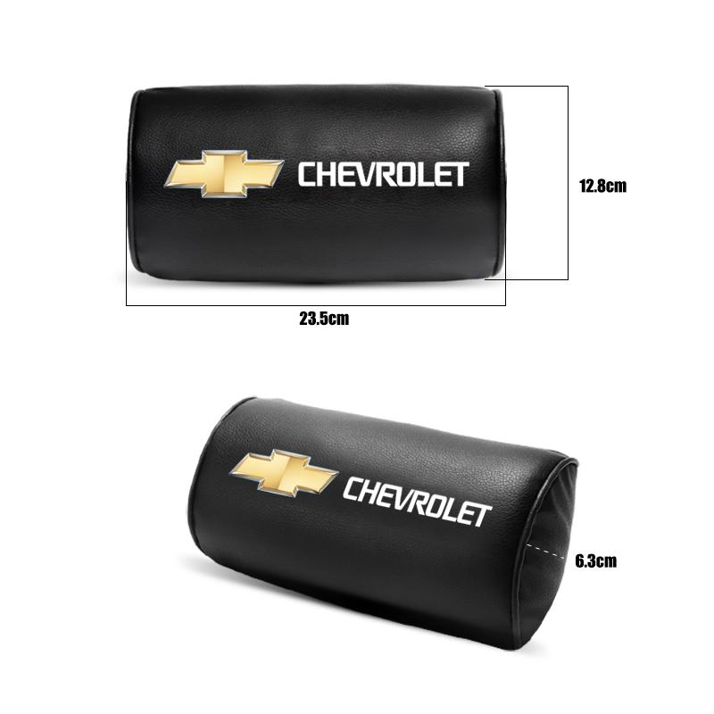 1 Adet Araba Logosu Koltuk Başlığı Deri Boyun Yastığı Aksesuarları Chevrolet Spark Captiva Cruze Malibu Equinox Trax Camaro Blazer Bolt İçin