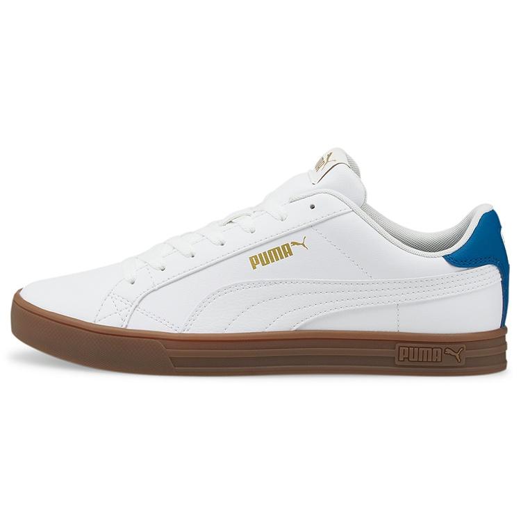 PUMA Smash Vulc V3 Lo White Mykonos Blue Gum Men s 380752-08 EU 39