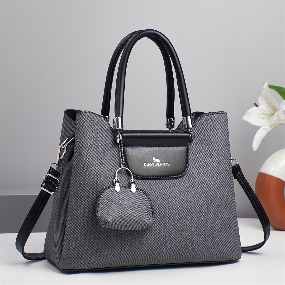

New Canvas Macaron Mother and Child Bag Fashionable Crossbody Bag Temperament Shoulder Bag Modern Style Big Capacity Handbag .