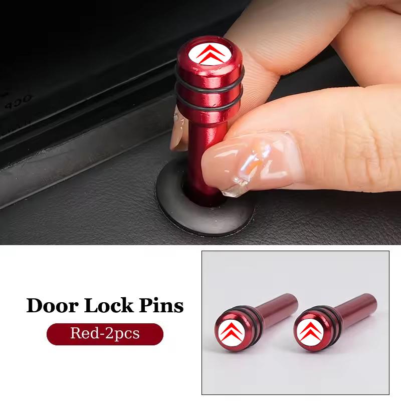 2/4pcs Aluminum Alloy Car Styling Door Security Lock Pins Rods Knobs for Citroen C3 C4 C5 Berlingo Aircross Auto Accessories HT6