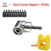 Universal Right Angle Flexible Screwdriver Attachment with Electric Drill Connection