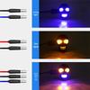 12V Skull LED Motorcycle Turn Signals - White & Yellow Dual Color