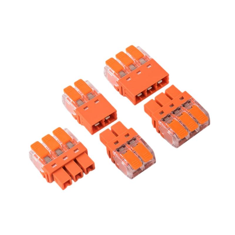 1/2/4Pcs 2/3/4 In And 2/3/4 Out Cmk 64 Quick Lever Wire Connectors For Compact Plug Male Female Terminals Universal Blocks