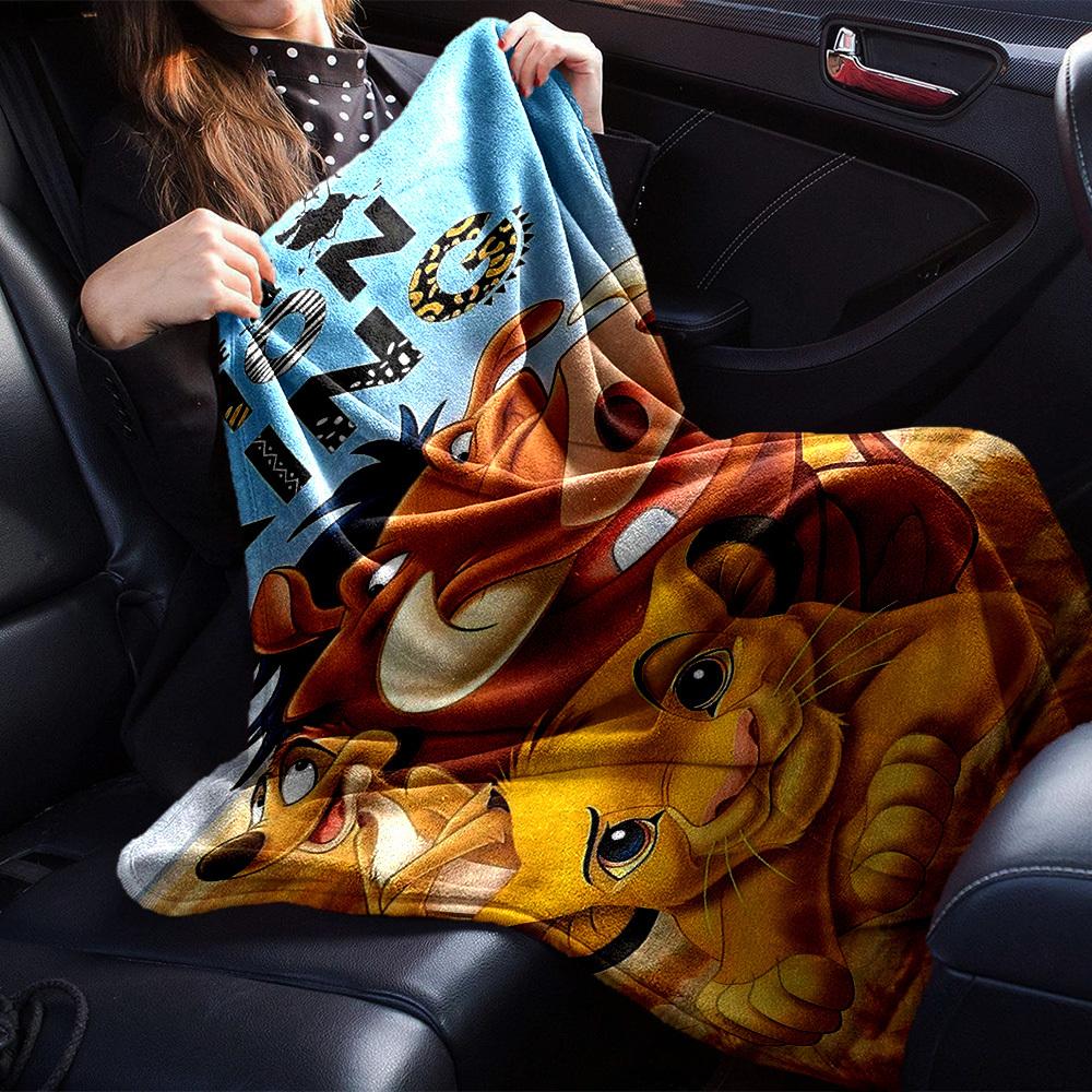1pc Lion King Blanket Lightweight Flannel Throw for Sofa Bed Travel Camping Livingroom Office Couch Chair 1126KK