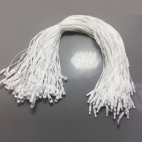 100Pcs Hang Tag Strings Firmly Tear-resistance Clothes Tag Ropes with Fastener Hook Daily Use