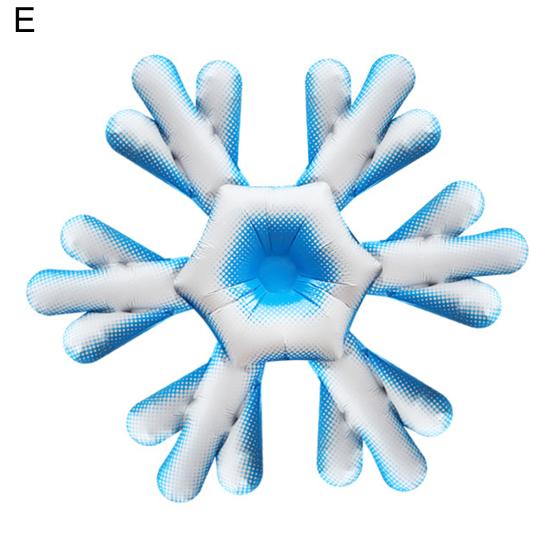 Xmas Snowflake Balloons Reusable Inflatable Easy To Expand Portable Lightweight Decorate 3D Snowflake Shape Christmas Balloons for Christmas