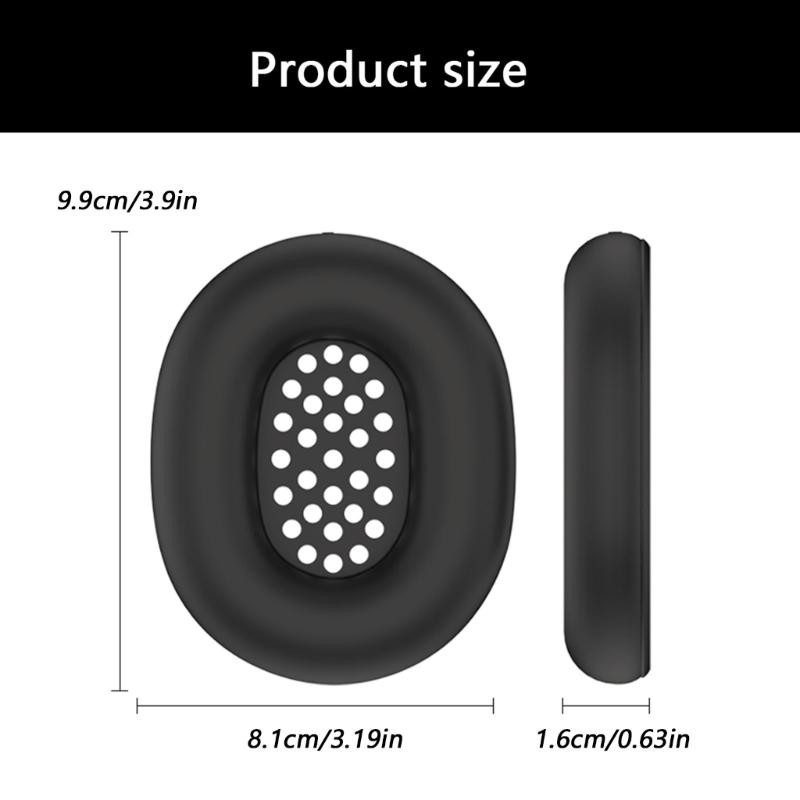Universal Earpads Cover Sweatproof Noise Reducing Headphone Silicone Covers Easy Installation For Headphone(1)