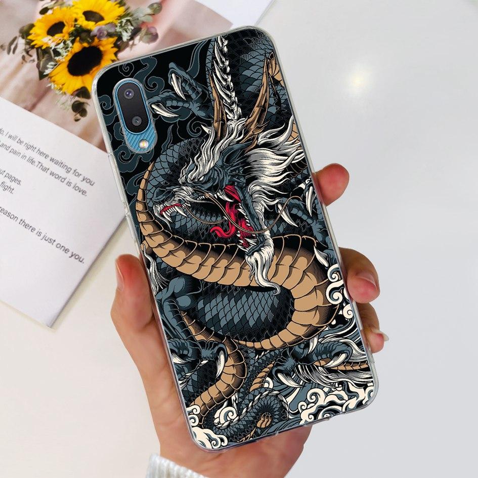 For Samsung Galaxy A02 Case M02 Phone Cover Fashion Flower Clear Silicone Soft Funda on Samsung A02 GalaxyA02 SM-A022F Protector